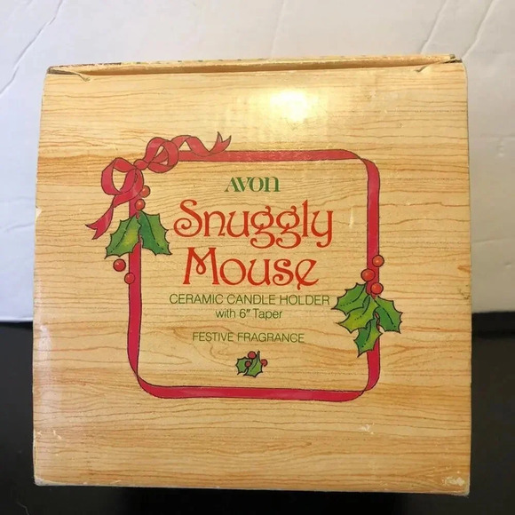 Vintage Avon Snuggly Mouse Ceramic Candle Holder 1983. - Picture 2 of 5
